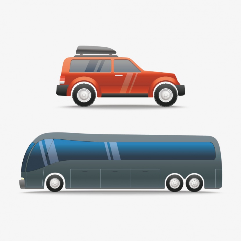 公交车和汽车