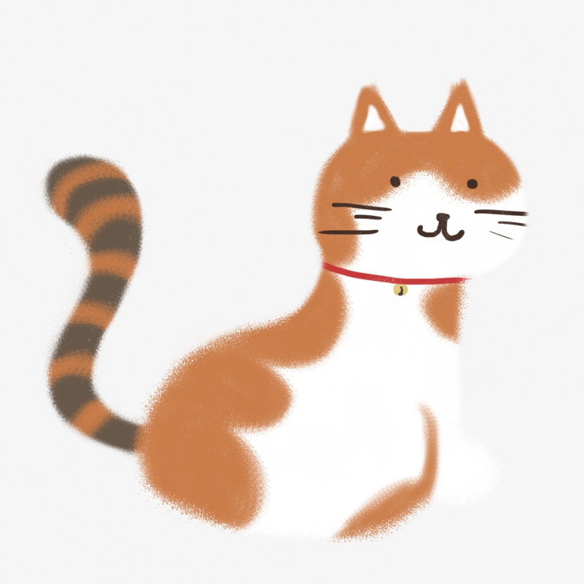 棕色水彩手绘猫咪