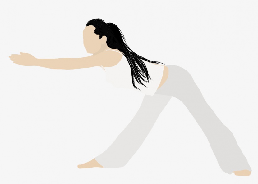 女性健身瑜伽人物剪影