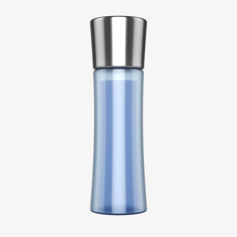 C4D玻璃瓶蓝色香水瓶产品免抠元素