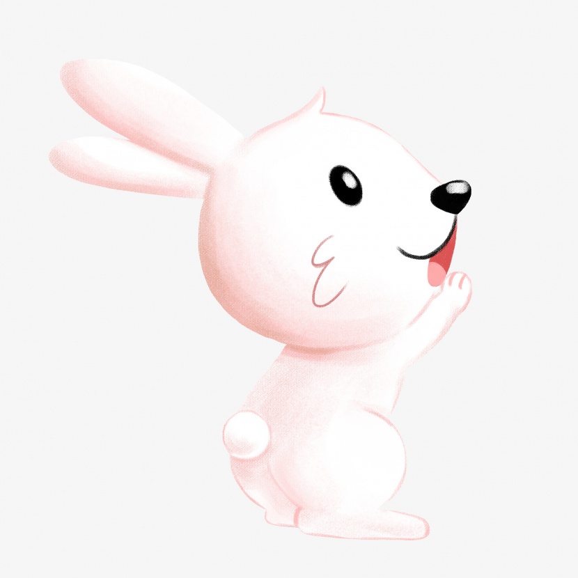卡通手绘小动物兔子PNG素材
