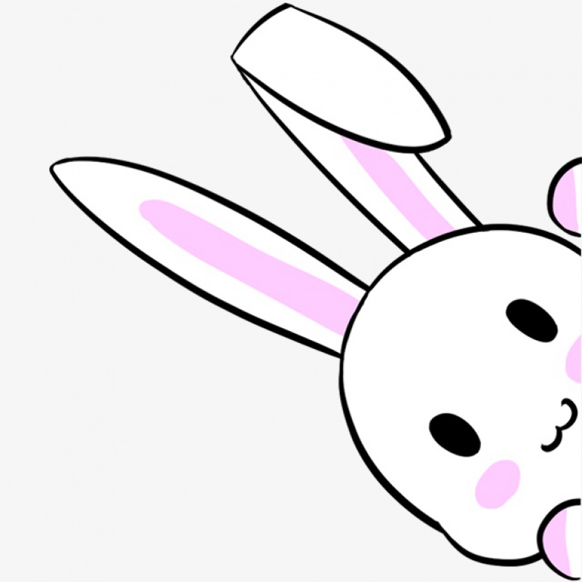 卡通动物手绘小兔子
