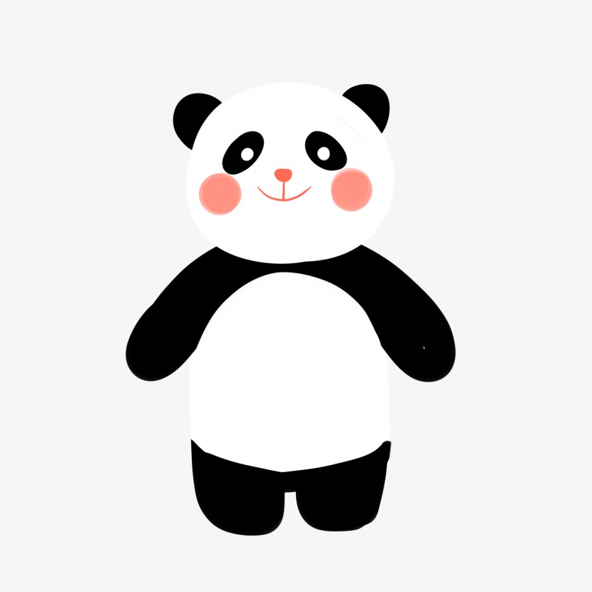 手绘卡通可爱国宝大熊猫