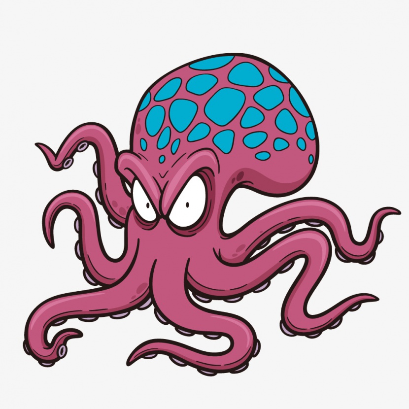巨型章鱼怎么画 恐怖图片
