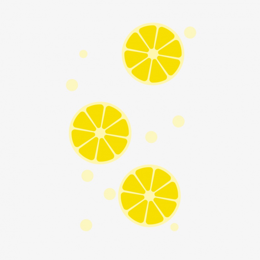 柠檬片美白气泡汽水果汁