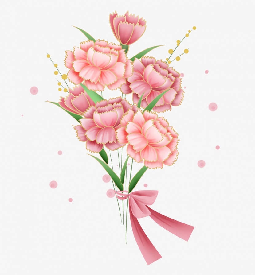 母亲节一束粉色康乃馨