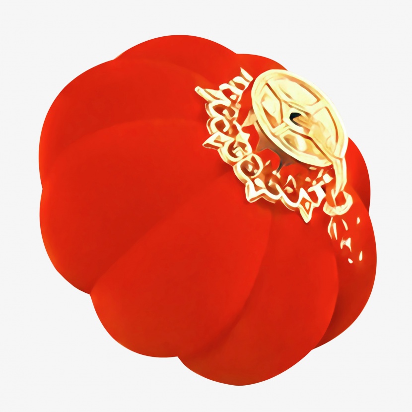 手绘卡通红色新年春节装饰灯笼插画设计