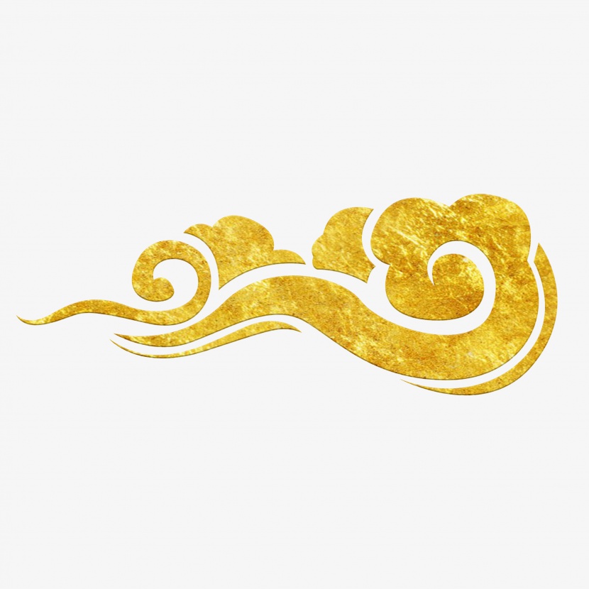 中国风传统烫金花纹祥云装饰图