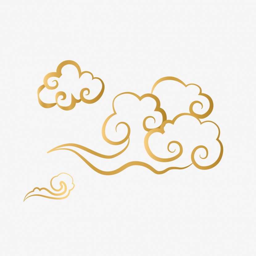 中国传统烫金云纹图案