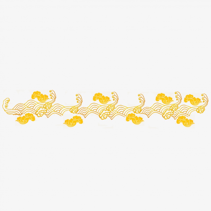 金色春节云纹边框装饰