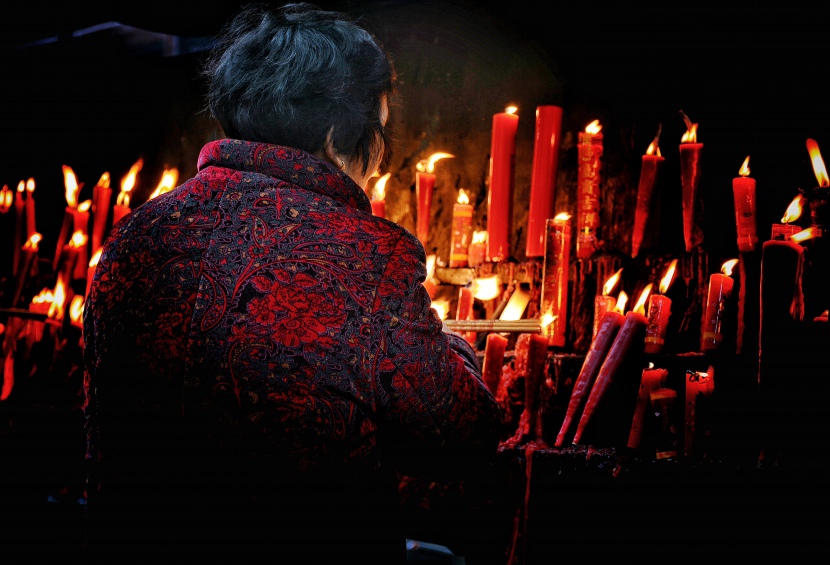春节新年祈福蜡烛