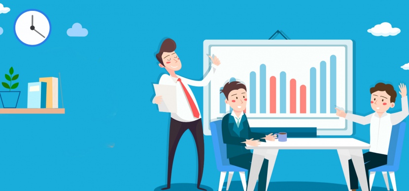 蓝色金融理财科技商务海报