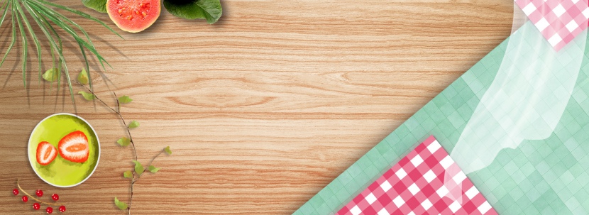 木质桌面食物banner