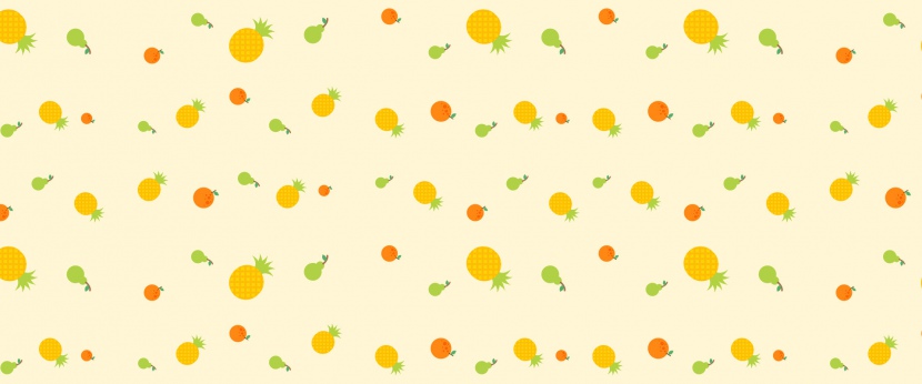 黄色菠萝六月水果海报背景