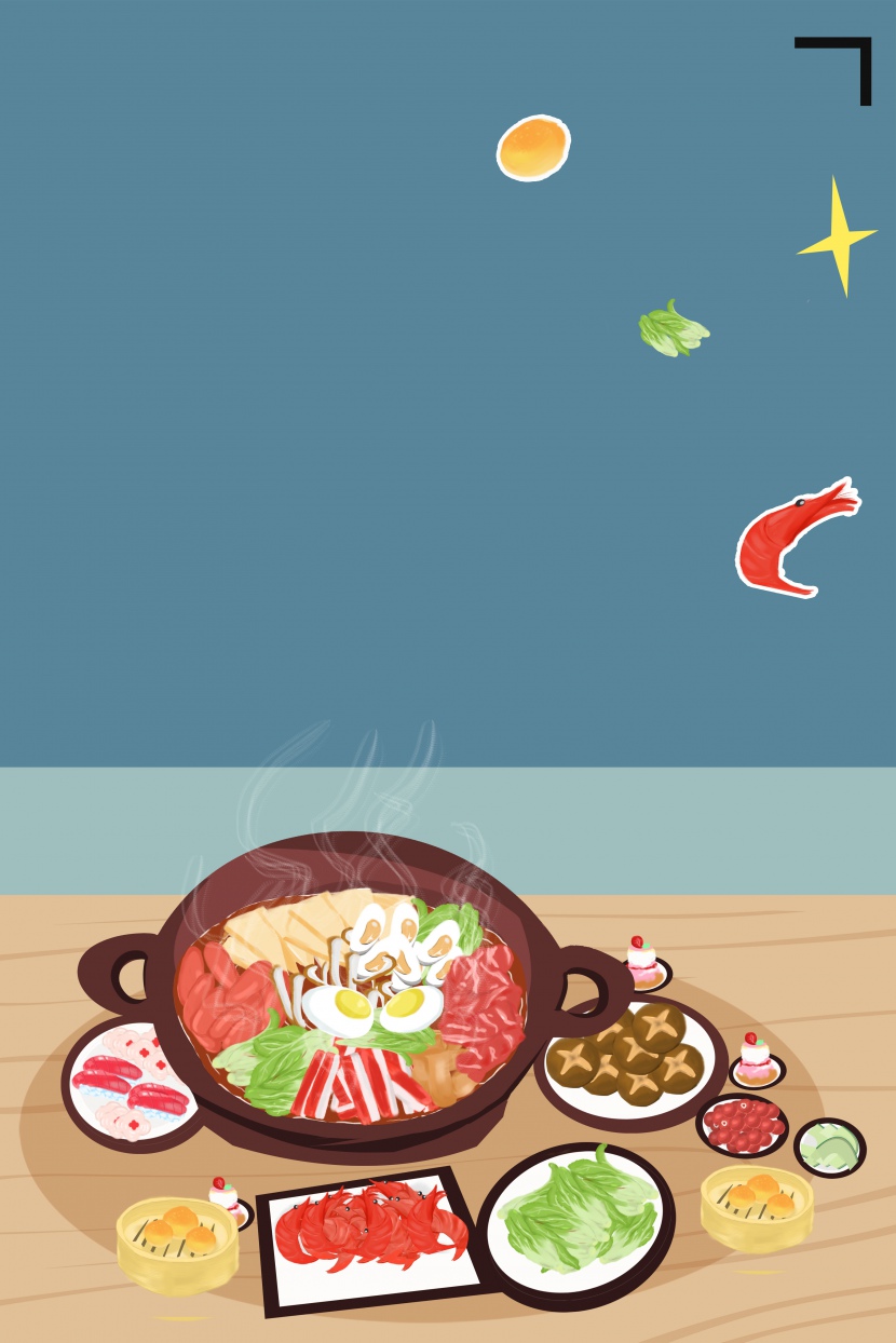 韩式料理特色食品海报