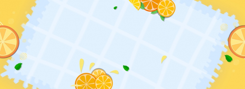 一月水果橙子野餐海报背景