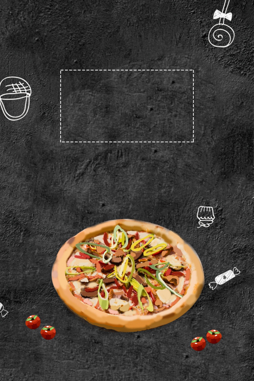 美食披萨创意简约商业海报设计