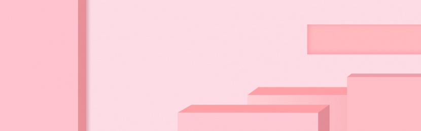 粉色立体空间展台简约风格女鞋箱包海报背景