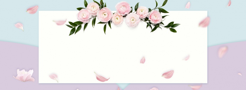 三八女王节清新花朵淘宝海报背景