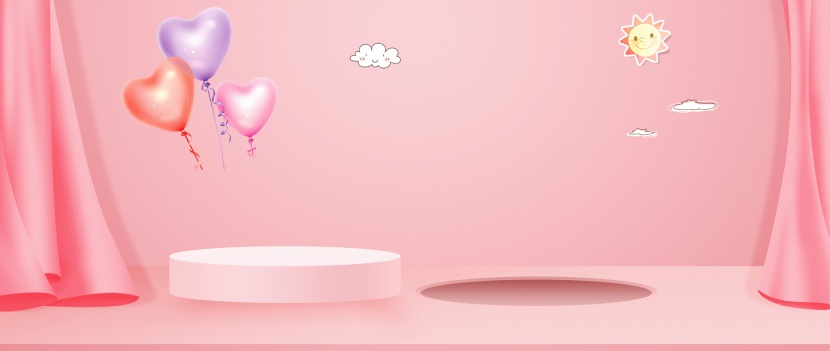 粉色情人节巧克力零食首饰饰品海报背景
