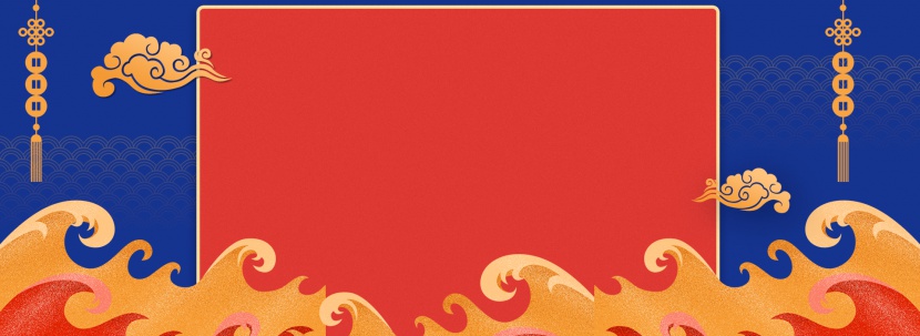 新年电商年货节中国风海报背景