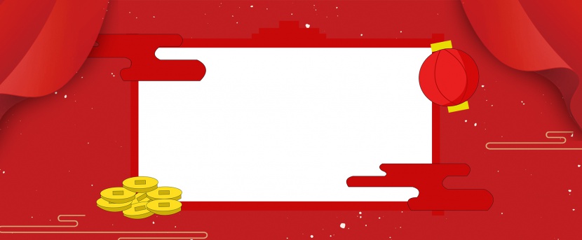 新年元旦红色电商海报背景