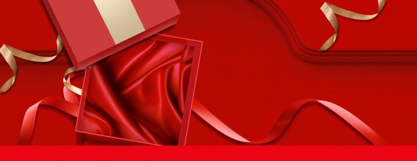 红色简约大气香水口红新年节日海报背景