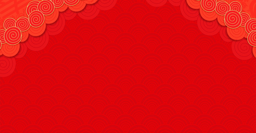 中国风红色花纹背景
