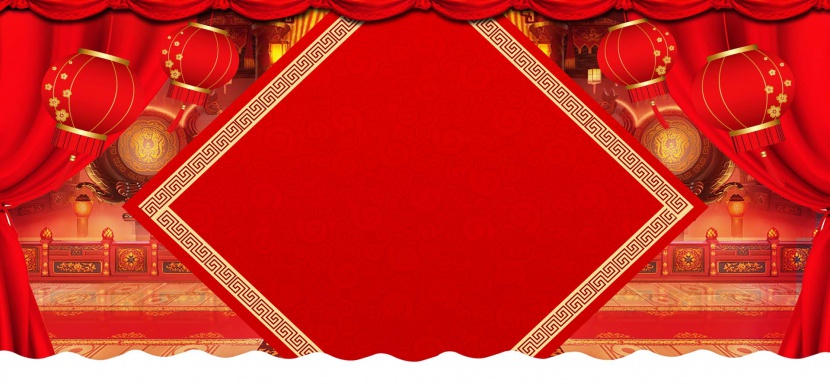 红色喜庆年货节家居用品海报背景