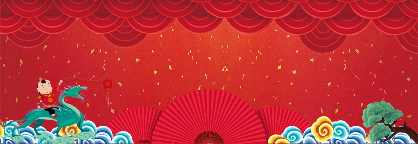 红色中国风元宵节食品海报背景