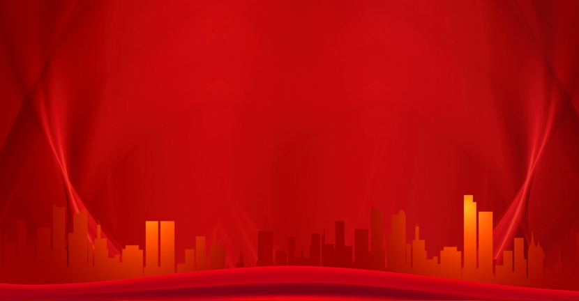 光效红色城市背景