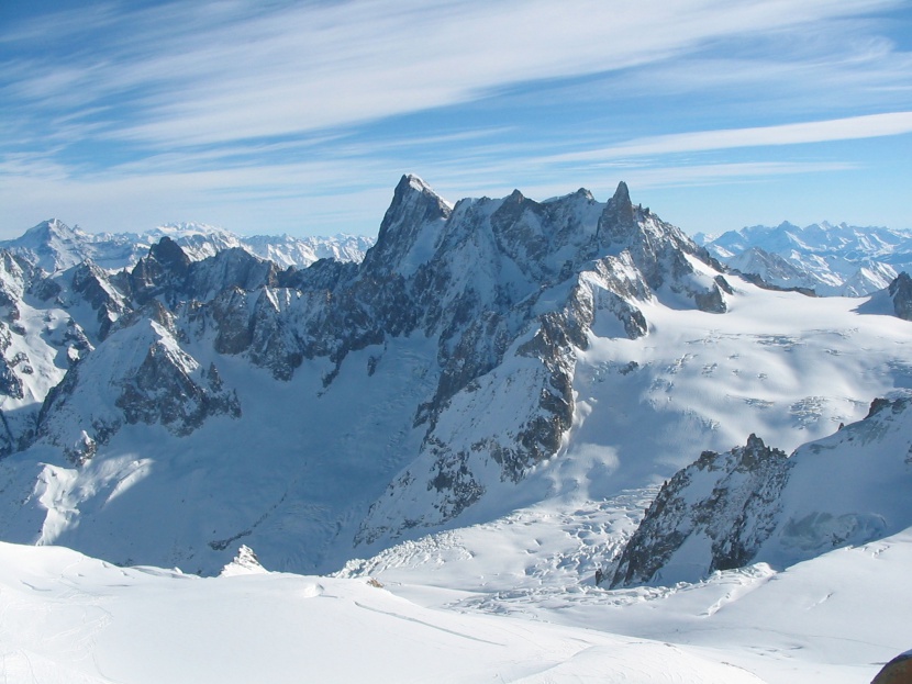阿尔卑斯雪山景观图片