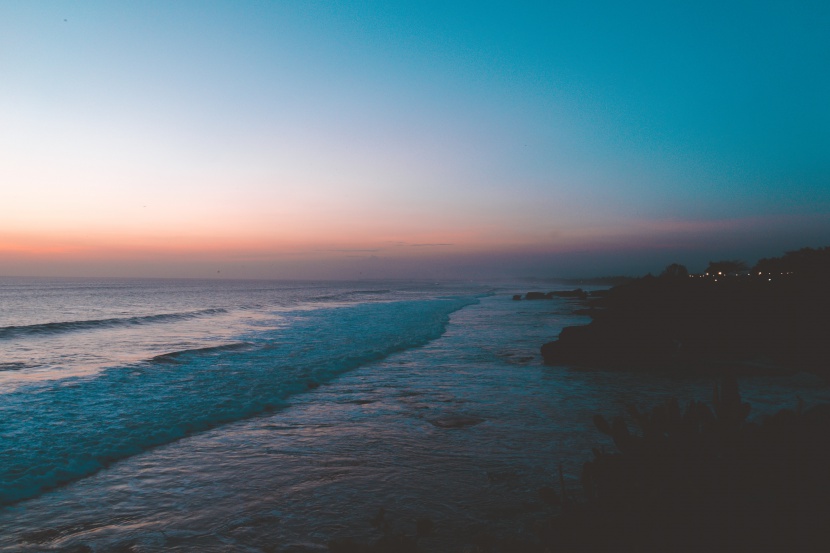 大海黄昏风景唯美意境图片