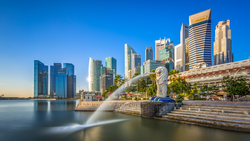 新加坡地标建筑鱼尾狮图片