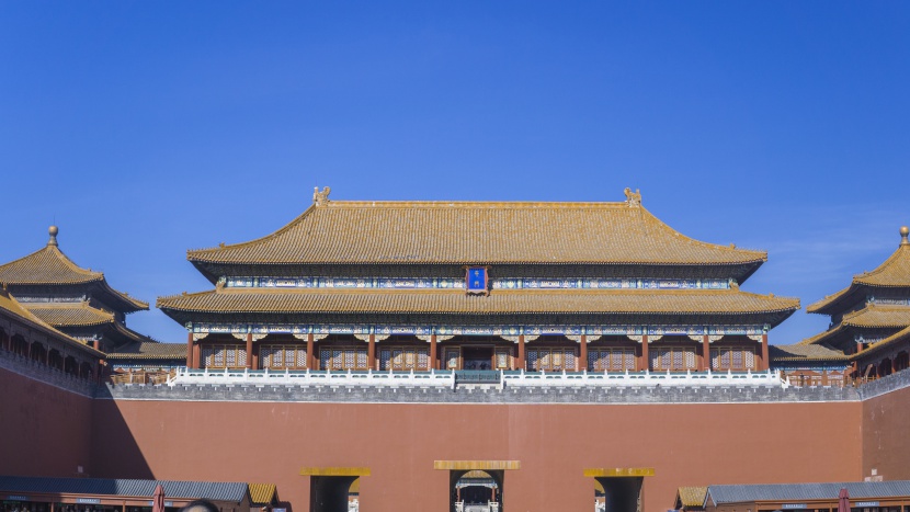 北京紫禁城正门午门建筑群图片