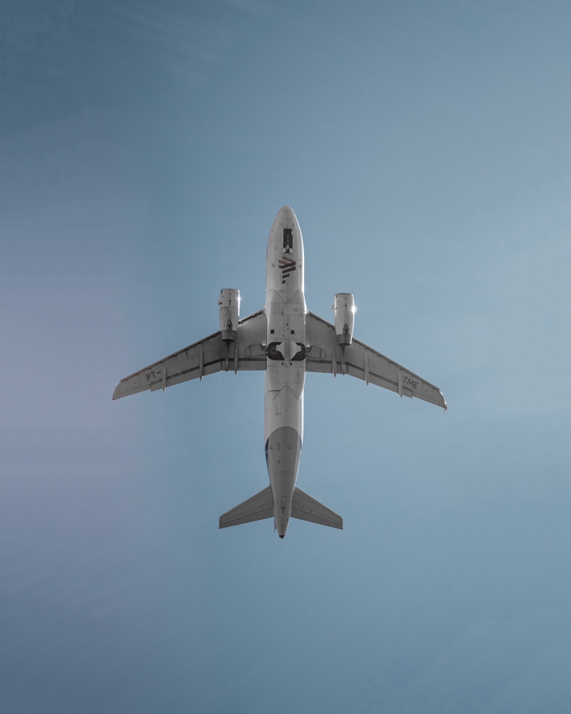 空中飞行的飞机图片